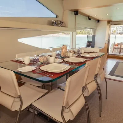 dining room on yacht