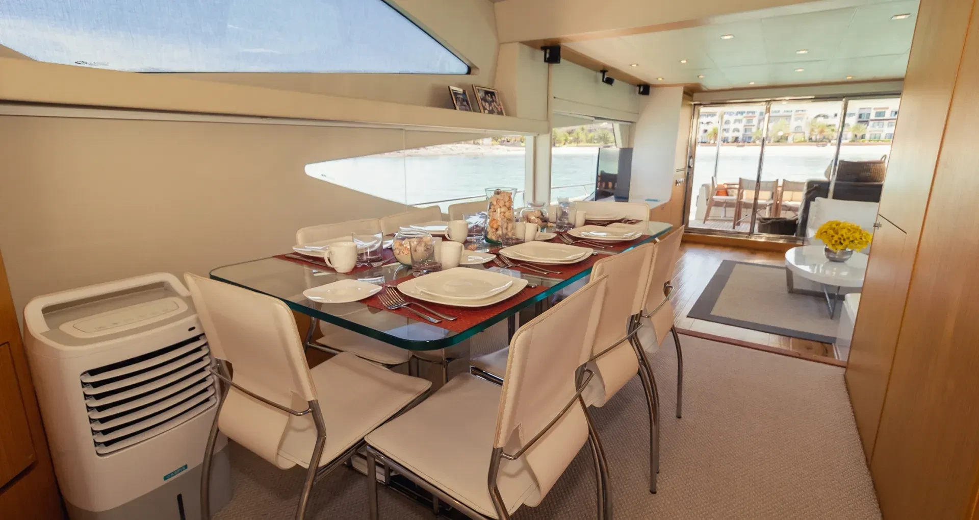 dining room on yacht