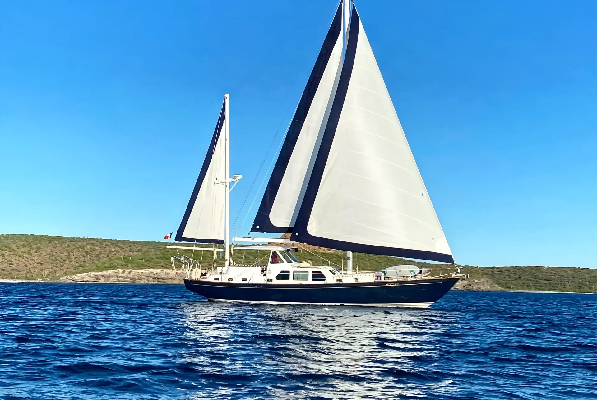 hero iamge of sailboat with all flags open