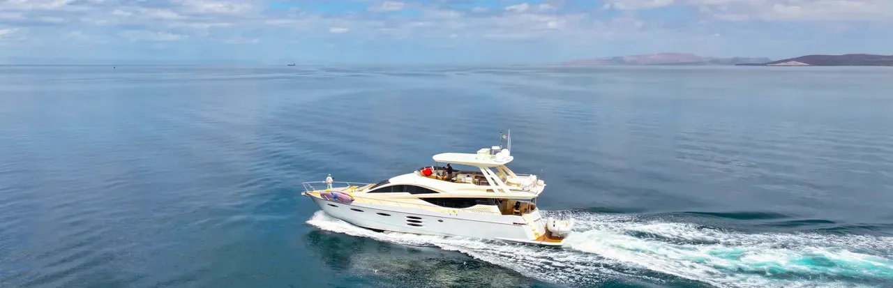 yacht sailing through the sea of cortez